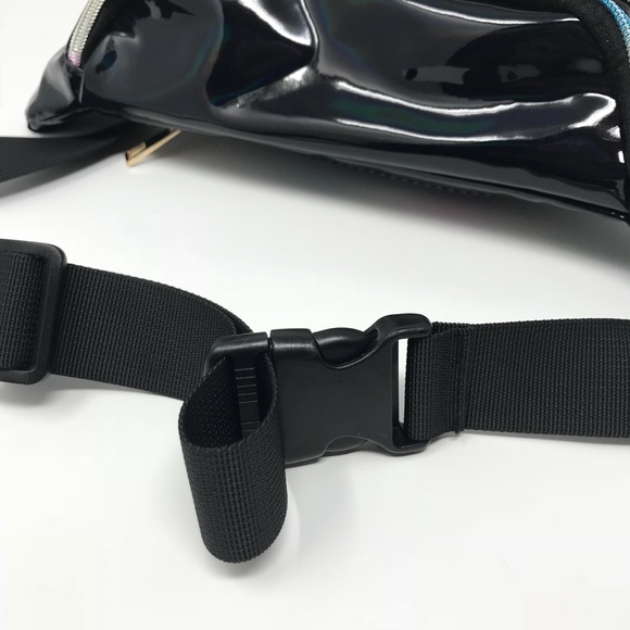 Fanny Pack Polyurethane Mini Bag w Rainbow Shine - Picture 6 of 8